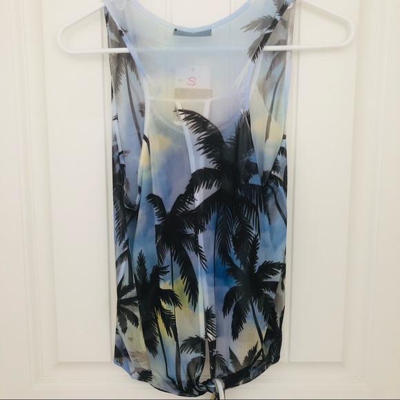 Crimson Ivy Sheer Palm Tree Shirt - Picture 3 of 4